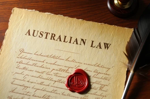 Australian flag with legal documents, symbolizing vaping laws in Australia